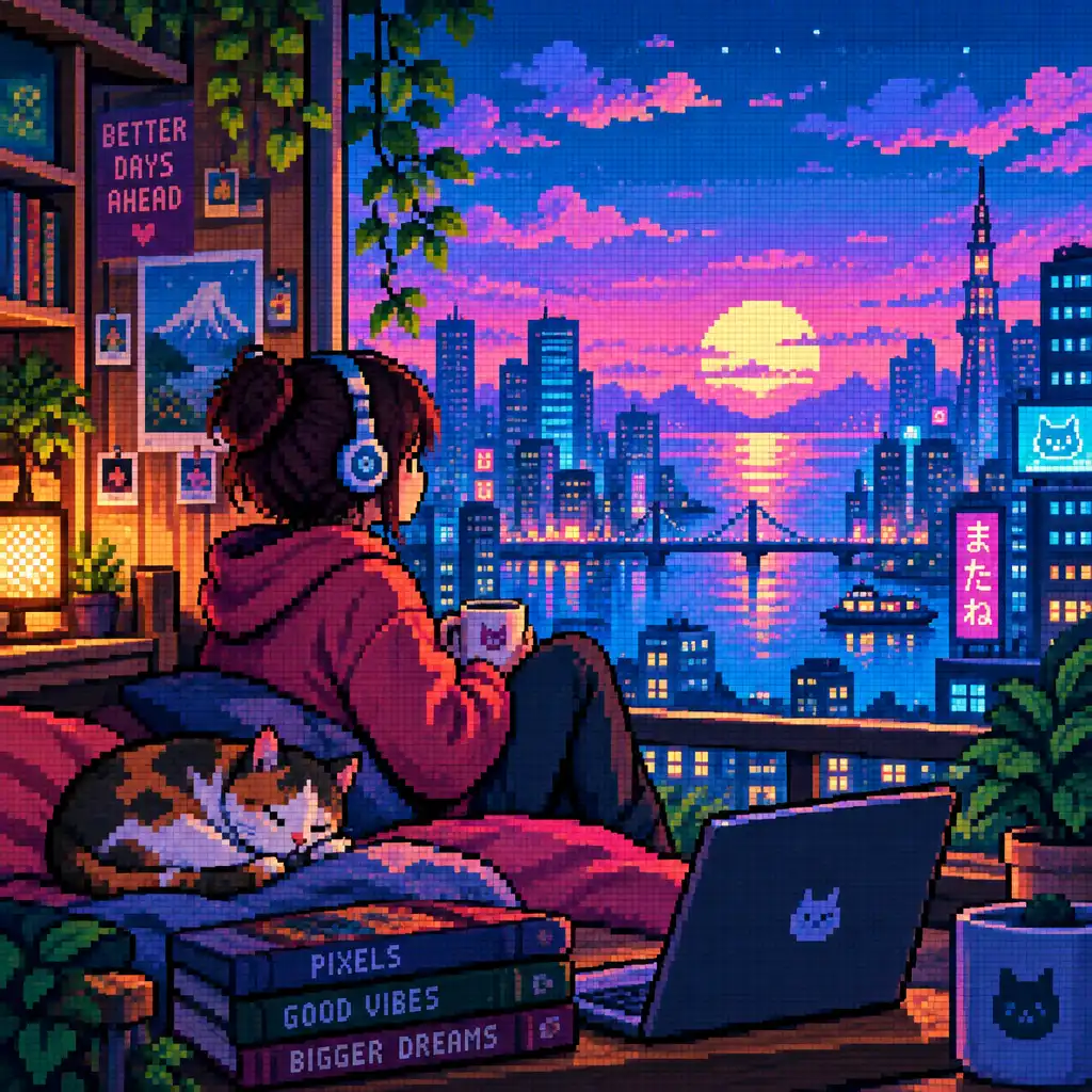A close-up of crisp pixel art on a high-resolution monitor